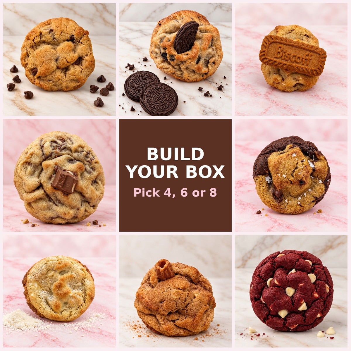 Ooey Gooey Build Your Own Local Cookie Box - eight stuffed cookie flavors to choose from, baked in Miami
